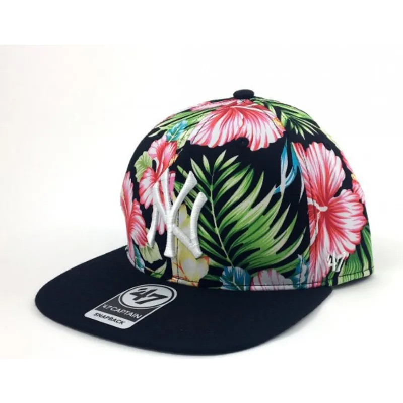 kepure-plokscia-ivairiaspalvis-snapback-estampado-flores-new-york-yankees-mlb-47-brand kepure-plokscia-ivairiaspalvis-snapback-estampado-flores-new-york-yankees-mlb-47-brand