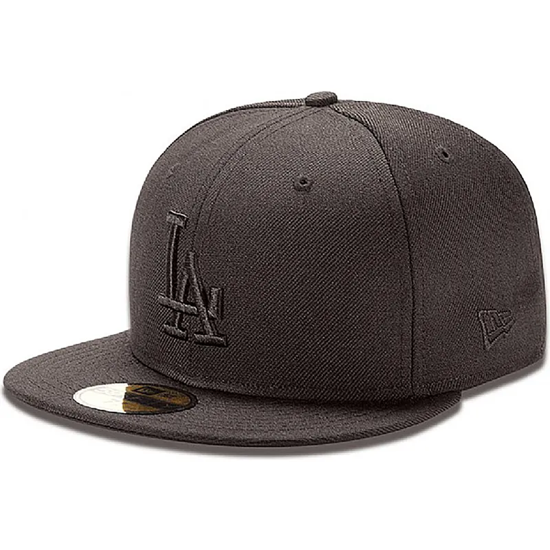 kepure-plokscia-juoda-priglundanti-59fifty-black-on-black-los-angeles-dodgers-mlb-new-era