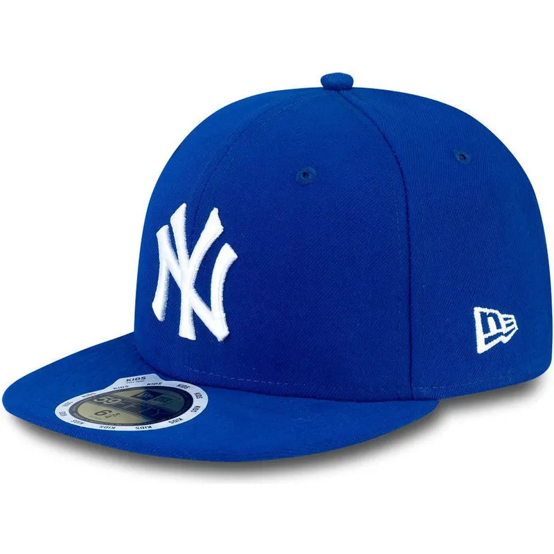 kepure-plokscia-melyna-priglundanti-vaikams-59fifty-essential-new-york-yankees-mlb-new-era