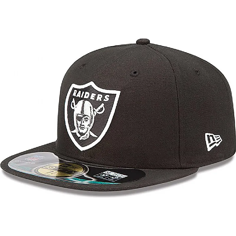 kepure-plokscia-juoda-priglundanti-59fifty-authentic-on-field-game-las-vegas-raiders-nfl-new-era
