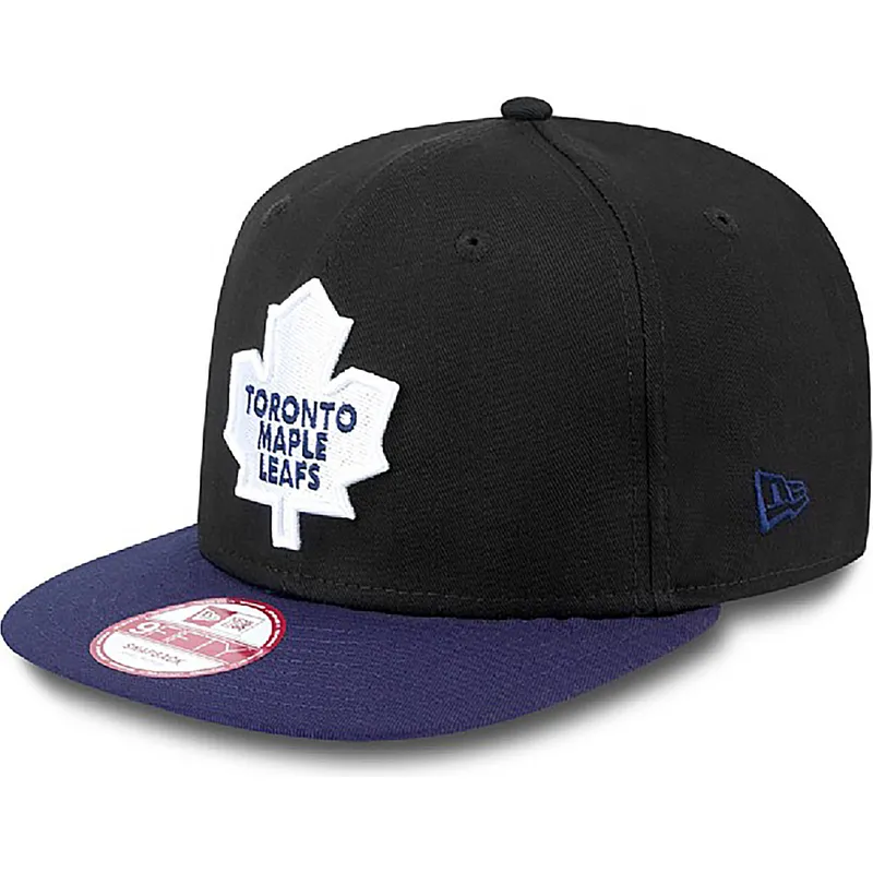 kepure-plokscia-juoda-snapback-9fifty-cotton-block-toronto-maple-leafs-nhl-new-era