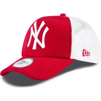 czerwona-czapka-trucker-clean-a-frame-new-york-yankees-mlb-od-new-era