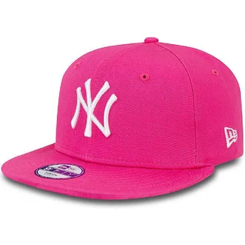 cap-plokscia-pink-snapback-vaikams-9fifty-essential-new-york-yankees-mlb-new-era