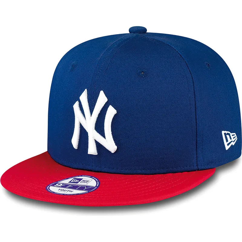 niebieska-plaska-czapka-snapback-dla-dzieci-9fifty-cotton-block-new-york-yankees-mlb-od-new-era