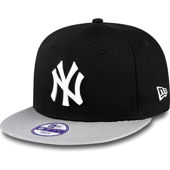kepure-plokscia-juoda-snapback-vaikams-9fifty-cotton-block-new-york-yankees-mlb-new-era
