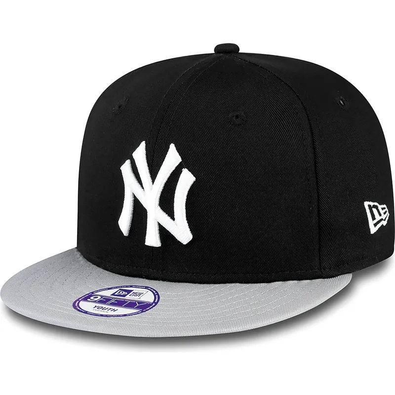 kepure-plokscia-juoda-snapback-vaikams-9fifty-cotton-block-new-york-yankees-mlb-new-era