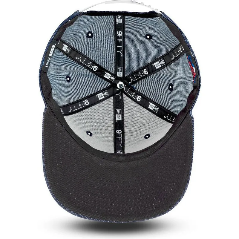 cap-plokscia-navy-blue-snapback-vaikams-9fifty-essential-denim-new-york-yankees-mlb-new-era