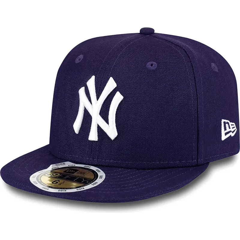 kepure-plokscia-violetine-priglundanti-vaikams-59fifty-essential-new-york-yankees-mlb-new-era